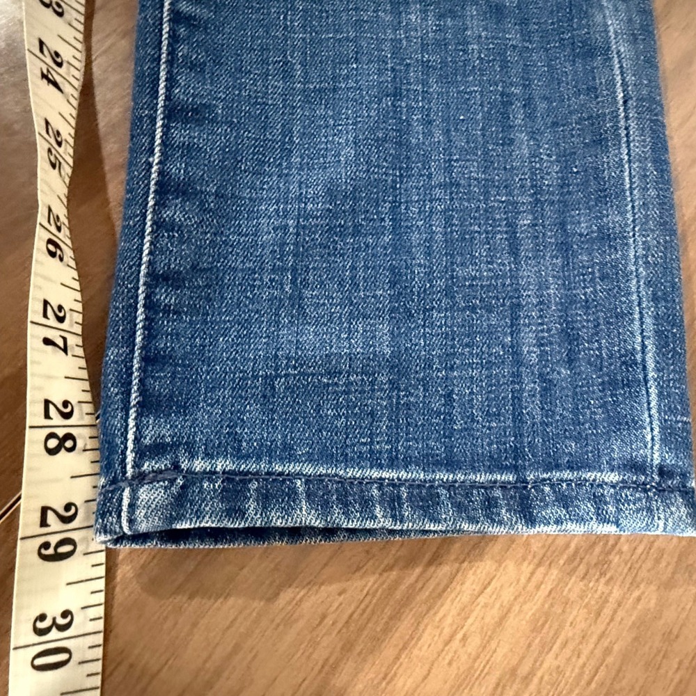 Madewell Slim Boyjean Womens 27 Blue Good Distressed Patchwork B7426 Denim - Picture 9 of 9